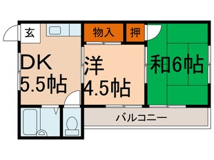 赤木ハイツの物件間取画像